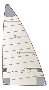 J22 Mainsail: Cross-Cut