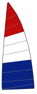 Hobie Cat 16 Main, (Red, White & Blue)