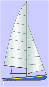 Mainsail Fits Hobie Cat 17 (with Boom), White