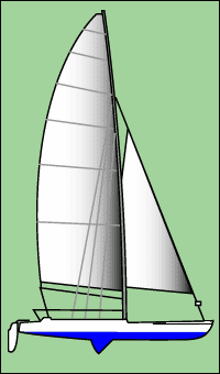 Jib (with window) fits Hobie 21SC , White