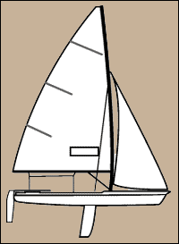 Laser II Mainsail, White