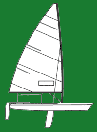 Laser Radial Mainsail, Battenless Cross Cut